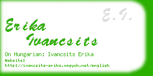 erika ivancsits business card